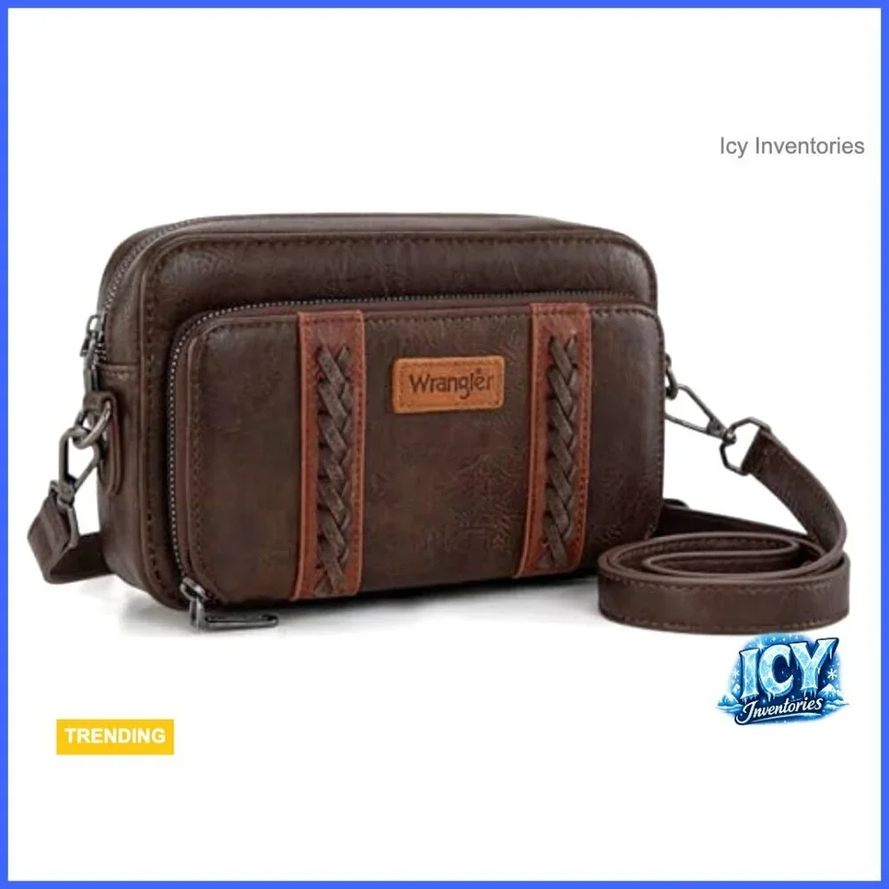 Small Crossbody Bag with Adjustable Strap Multi Pocket Purse
